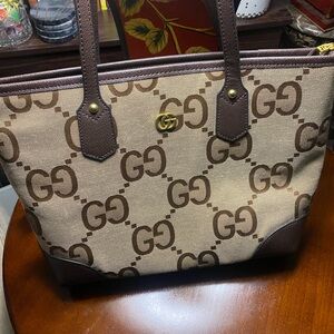 Brown GG Canvas Tote